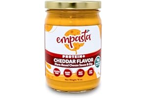 Empasta Vegan Cheeze Sauce – Dairy-Free, Gluten-Free, Nut-Free, Soy-Free – Creamy, Easy Melt, Low-Calorie Cheese Sauce Alternative for Dips, Pasta, Nachos, Burgers, Veggies & More – 12oz sustainable jar (Protein +)