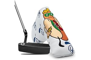 BAIRBRE Golf Putter Covers Hotdog Golf Mallet Putter Headcover Blade Putter Covers Leather Golf Headcover with Magnetic Golf Club Covers for Scotty Cameron Taylormade Titleist Odyssey