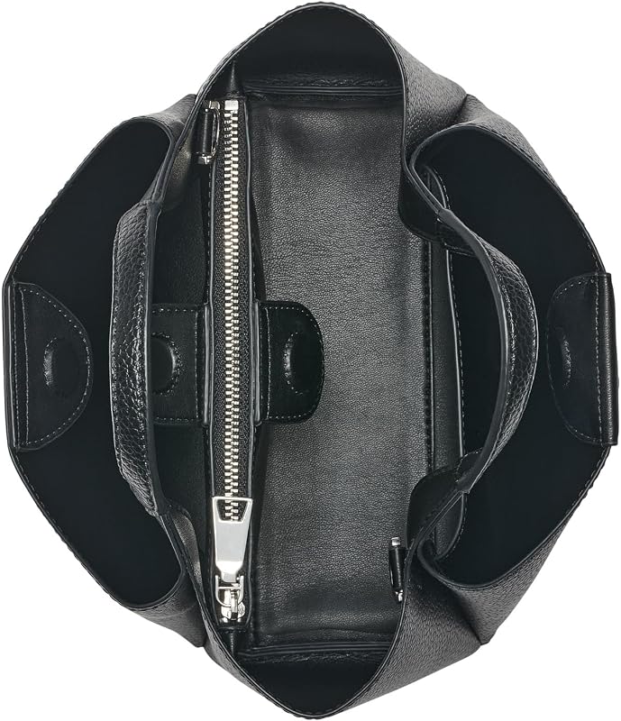 Willa - Mini bag para mulheres, 100% poliuretano, tamanho S, preto/prateado, Pequeno — foto 4 de 5