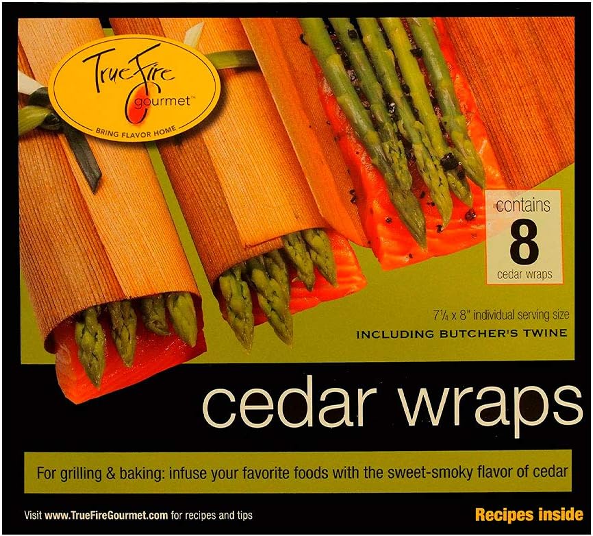 TrueFire Gourmet TFWraps8-8 Cedar Wraps, 7.25 x 8 Inch, 8 Count (Pack of 1) : Outdoor Grilling Planks : Garden & Outdoor