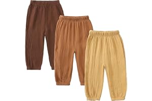 Kids Elastic Basic Harem Trousers Unisex Baby Boys Girls Casual Cotton Linen Loose Long Baggy Pants Toddler Clothes