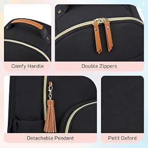 MISSNINE Women's Laptop Backpack - 15.6" Water Repellent, Charging Port, Travel School Bag - View #5