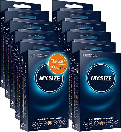 MY.SIZE Classic Condoms 57mm Width 100 Count Maxi Pack