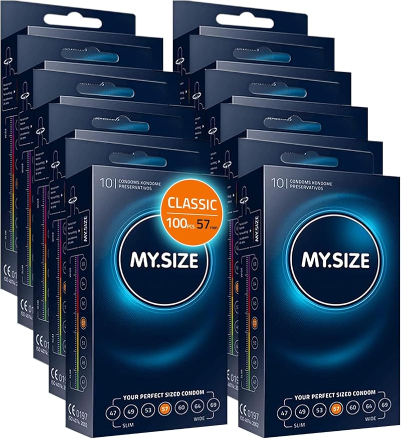 MY.SIZE Classic Condoms 57mm Width 100 Count Maxi Pack