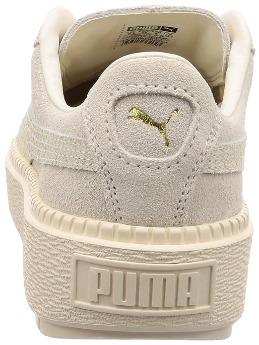 puma suede platform trace whisper white gold animal