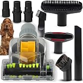 Household Cleaning Kit Vacuum Cleaner Accessories &amp; Air Driven Pet Upholstery Turbo Brush Vacuums Nozzle Tool Pet Attachment Swivel Head with 35mm to 32mm Vacuum Attachment Adapter for Shark Miele