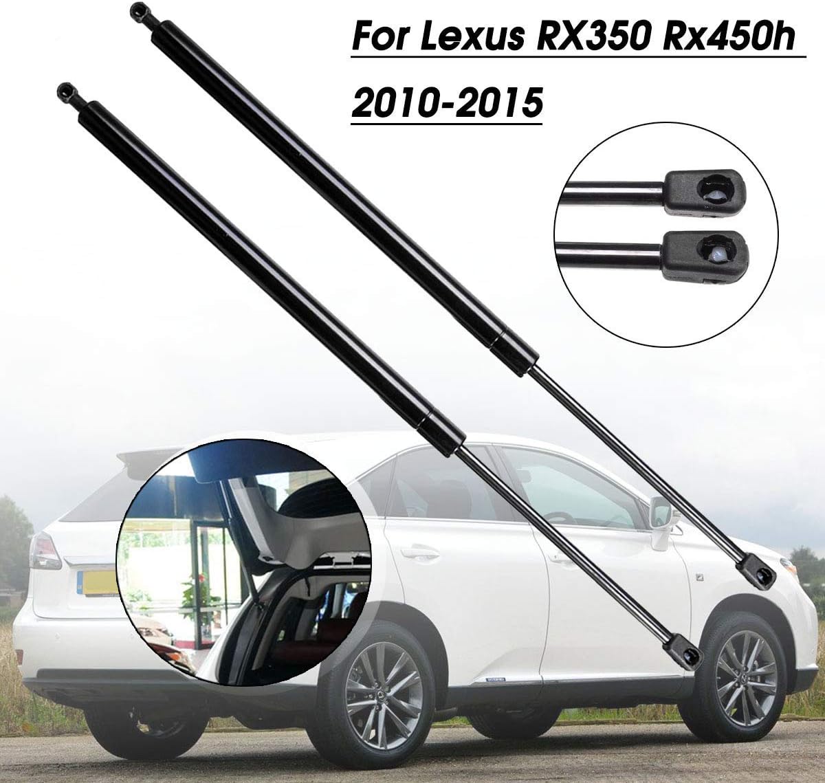 OBCWSG For Lexus RX350 RX450h 2010 2011-2015, 2X Rear Trunk Tailgate Tail Gate Boot Gas Spring Shock Lift Struts Support Rod Arm Bar