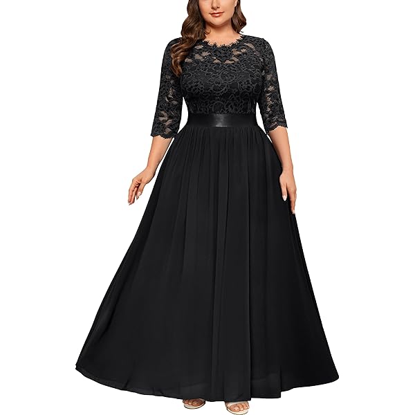 Amazon.com: Embroidered Plus Size Formal Gown Dusty Blue : Clothing, Shoes  & Jewelry