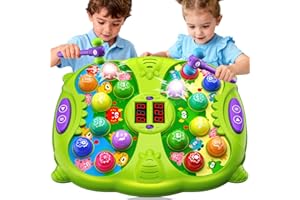 Noltola Whack Mole Game for Kids, Idea Gift for 3-12 Year Old Boys and Girls, Interactive Pounding Toy with 2 Hammers, Lights & Sounds, 3 Game Modes Educational Toy for 3 4 5 6+ Year Old Boys- Green