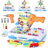 Kunmark Building Block Games Set with Toy Drill & Screwdriver Tool Set | Educational Building Blocks Construction Games| Deve
