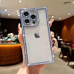 ROSEHUI Clear Glitter Phone Case for iPhone 14 Pro