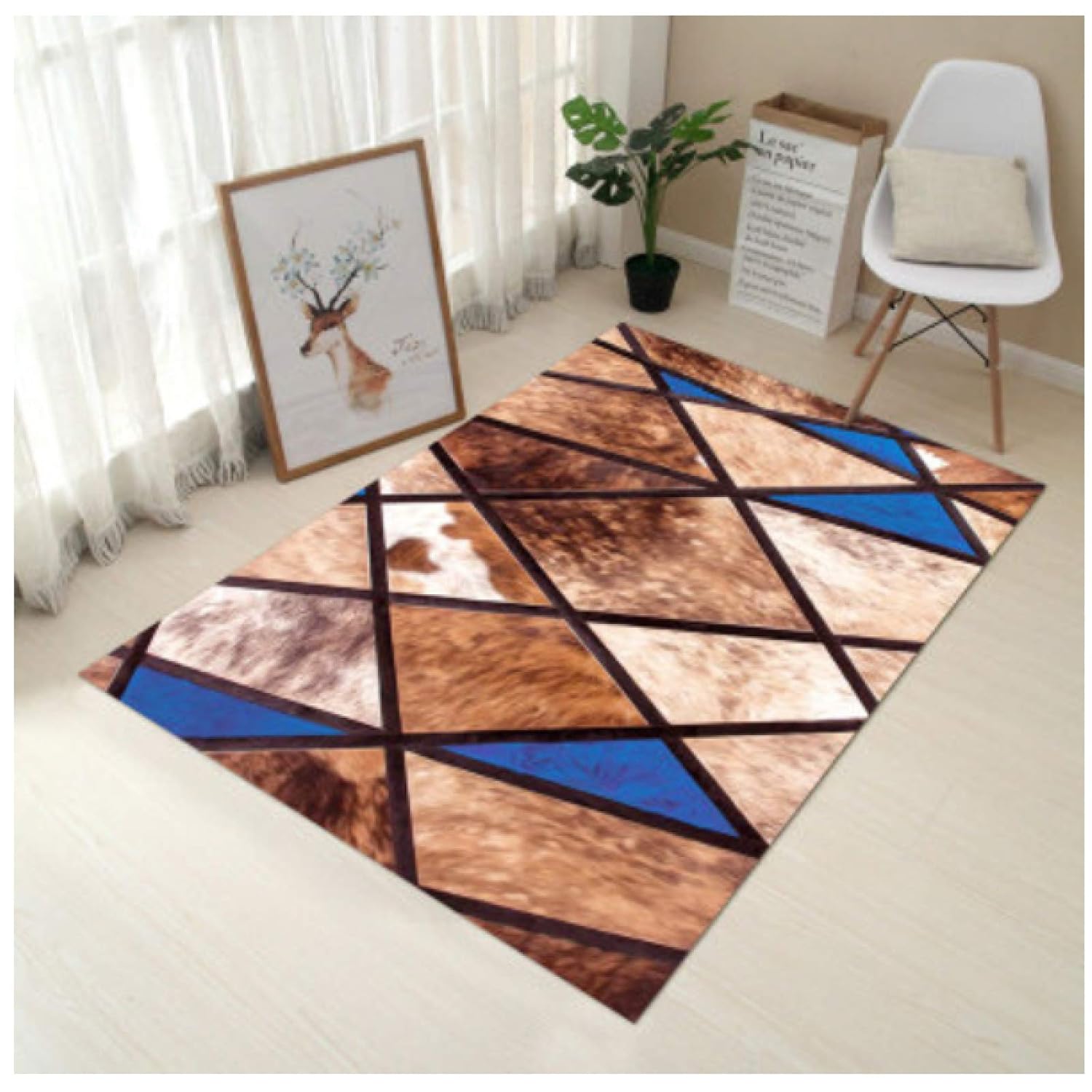 Teppich Schlafzimmer Nachtbett Kristall Samt Geometrische Abstrakte