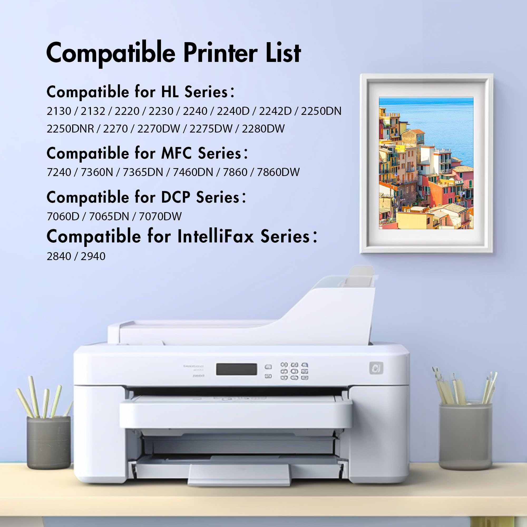 TN450 Toner Cartridge for Brother Printer - Replacement for Brother TN450 TN420 TN-450 TN-420 to Compatible with HL-2270DW HL-2280DW HL-2230 MFC-7360N MFC-7860DW Intellifax 2840 2940, 2 Black