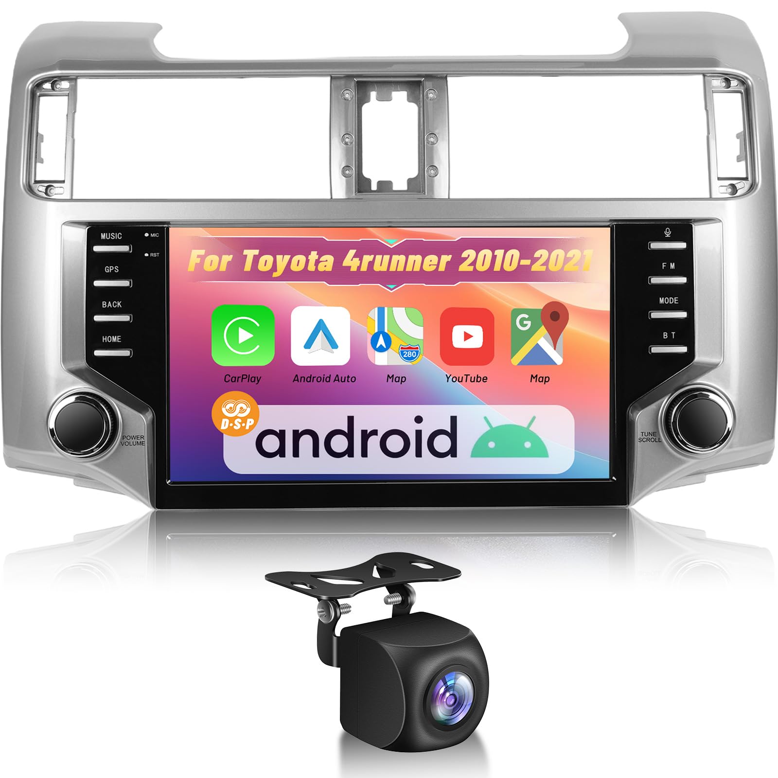 Photo 1 of ***(PARTS ONLY/ NON FUNCTIONAL)***Android Car Stereo for Toyota 4runner 2010-2021, 9 Inch IPS Touchscreen Car Radio with Wireless Carplay, Android Auto, Equalizer, WiFi, GPS Navigation, FM RDS, SWC, Mirror Link + AHD Rear View Camera