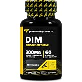 Primaforce DIM Supplement (Diindolylmethane) 300mg 60 Vegetarian Capsules | With BioPerine Black Pepper Extract for Enhanced Absorption, GMO Free, Gluten Free