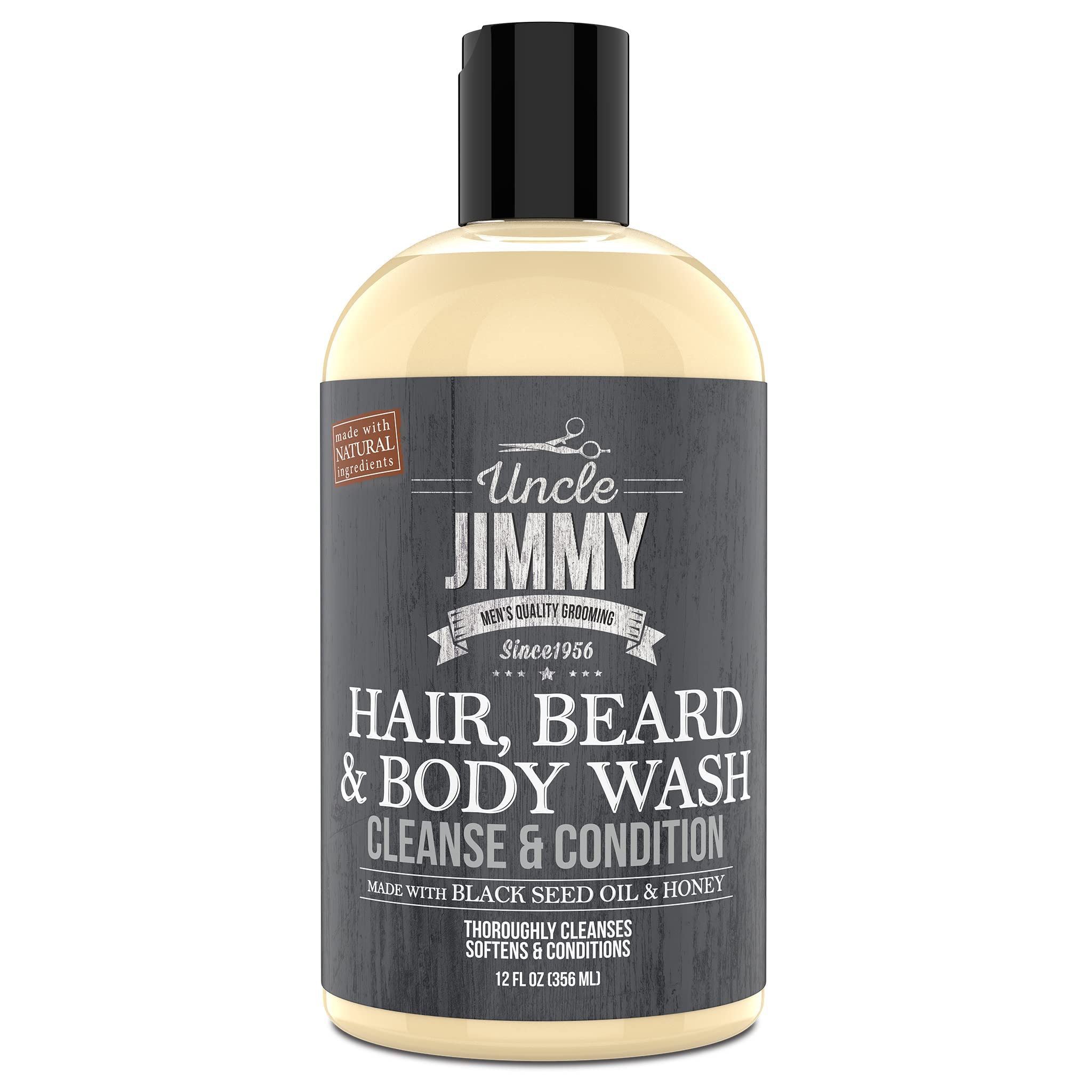Uncle Jimmy Hair, Beard and Body Wash 12 oz