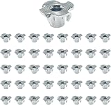 DDHOMIN 40 PCS Four Pronged T-Nuts Galvanized M6x10mm for Woodworking view 2