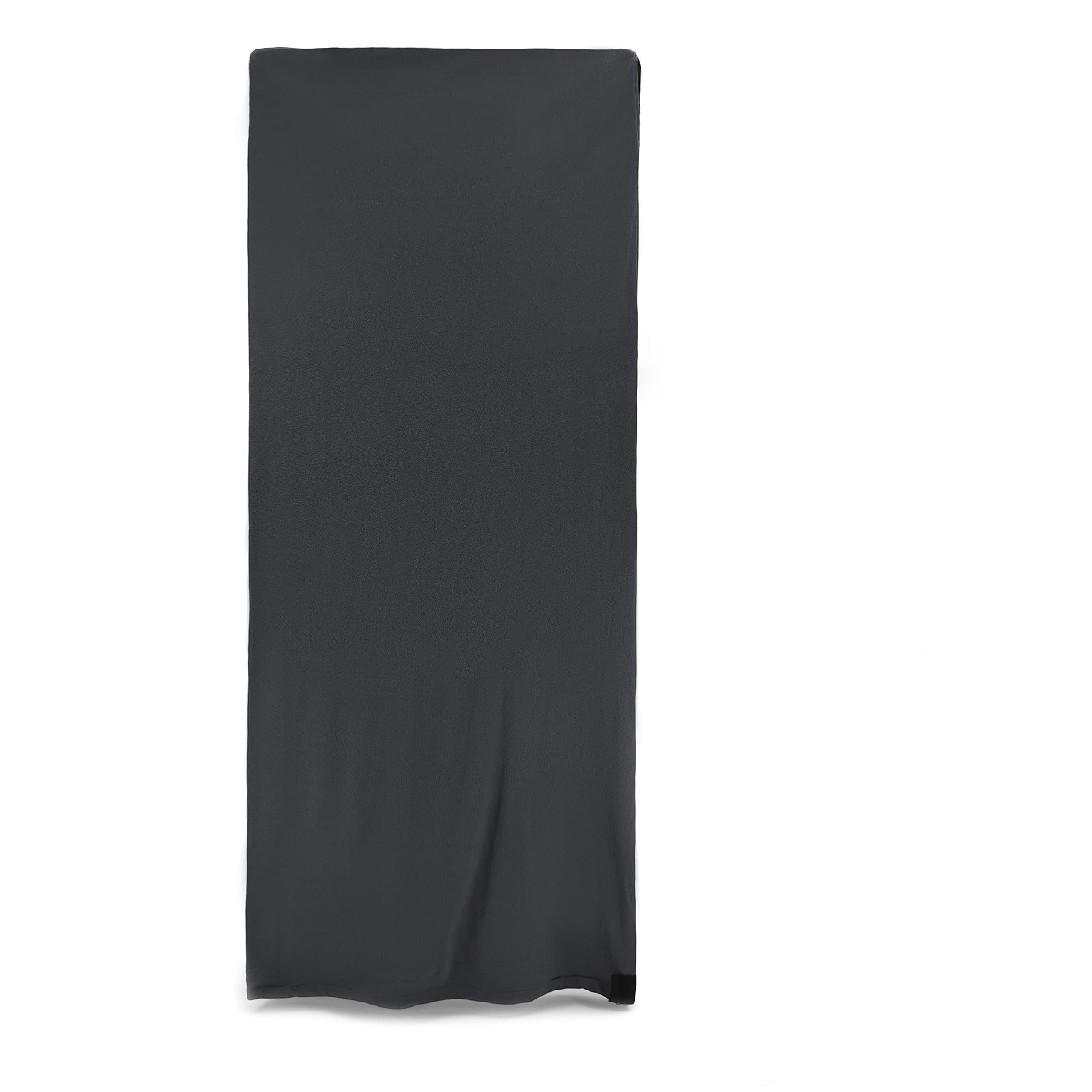 Alephnull Lightweight Fleece Sleeping Bag Soft Wolly Fleece Blanket with Two-way Zipper Comfortable Sleeping Bag Liners for Hiking, Camping, Traveling (Black)