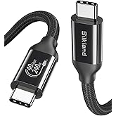 Silkland USB 4 Cable for Thunderbolt 4 [3.3FT/1M], 40Gbps Data Sync, 8K/5K@60Hz, 240W Fast Charging, USB C Thunderbolt Cable,