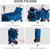 TIMBER RIDGE Festival Trolley on Wheels 200L Folding Wagon Cart view 3