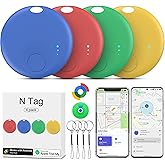 Air Tracker Tag for Android or iOS, Android Tracker Tags-4 Pack, Dual System Smart Tags for iOS, Luggage Tracker Tags Find My or Google'S Find Hub App Item Finder for Keys,Wallets,Suitcases