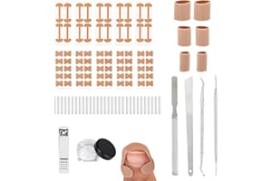 Professional Ingrown Toenail Removal Kit, Including Ingrown Toenail C-Shaped Patch Tools, Wide Nail Correction Sticker, Corre