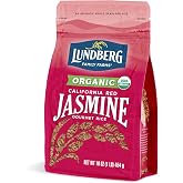 Lundberg Red Jasmine Rice, Long Grain Whole Grain, 16 Oz | Regenerative Organic Certified Rice, Non-Sticky, Fluffy with a Floral Aroma, Grown in California, Vegan, Gluten-Free