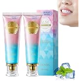 TLNDG 2.5% Niacinamide Whitening Toothpaste for Teeth and Gum Care, Enamel Strengthening &amp; Fluoride Free Formula, 3.53 Oz (2)