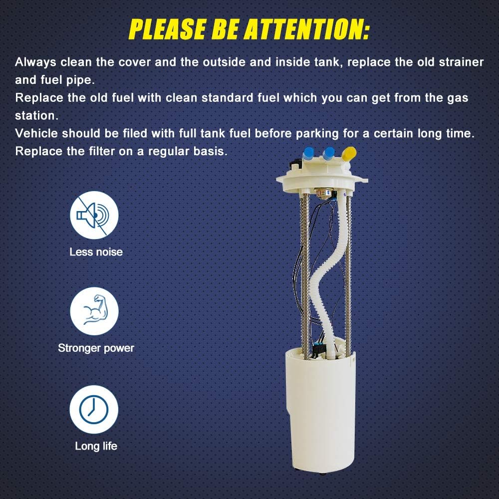 Fuel Pump Compatible with Chevy Pickup Silverado GMC Sierra 1999 2000 2001 2002 2003 2004 4.3L 4.8L 5.3L 6.0L 8.1L w/sending unit fuel pressure sensor replaces # E3500M: Automotive