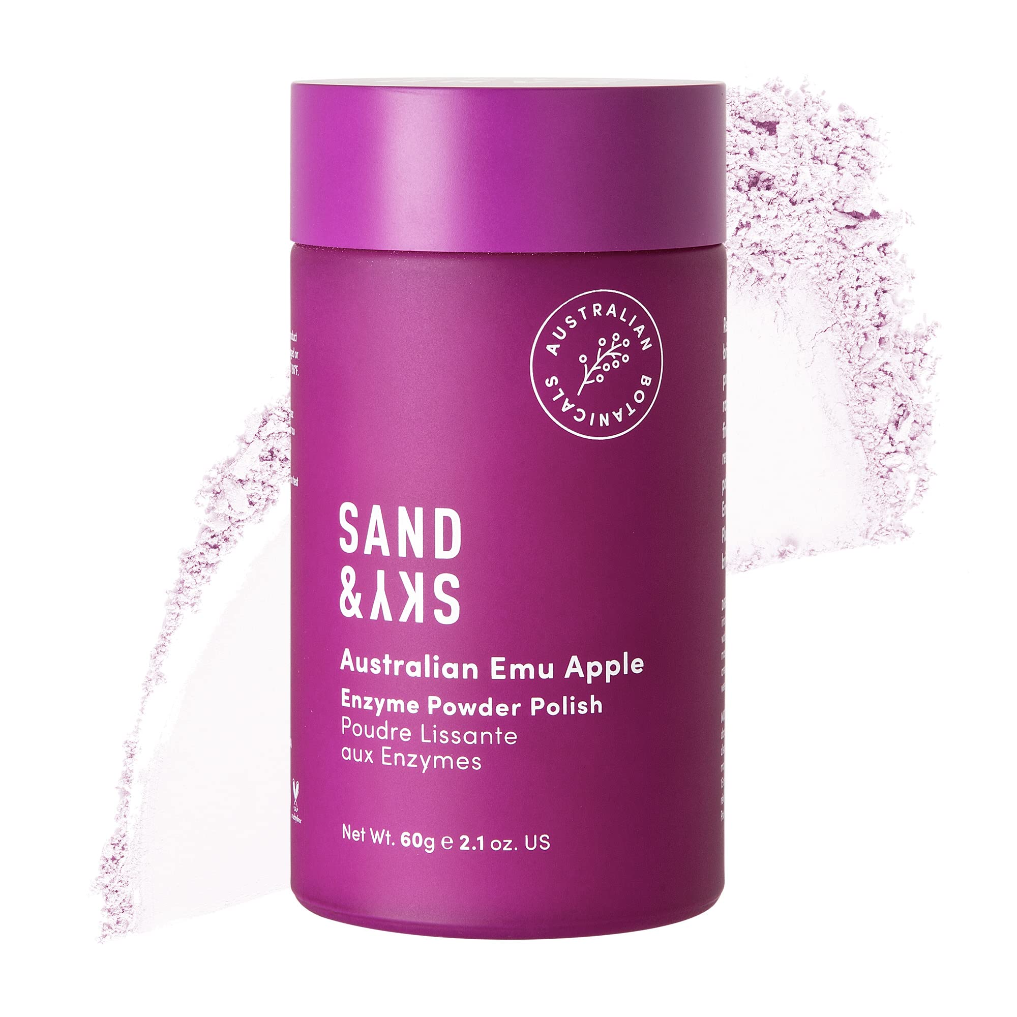 Sand & Sky Australian Glow Berries Enzyme Powder Exfoliator with Vitamin C & Rice Polish - Gentle Daily Face Exfoliant, Brightening Powder Wash