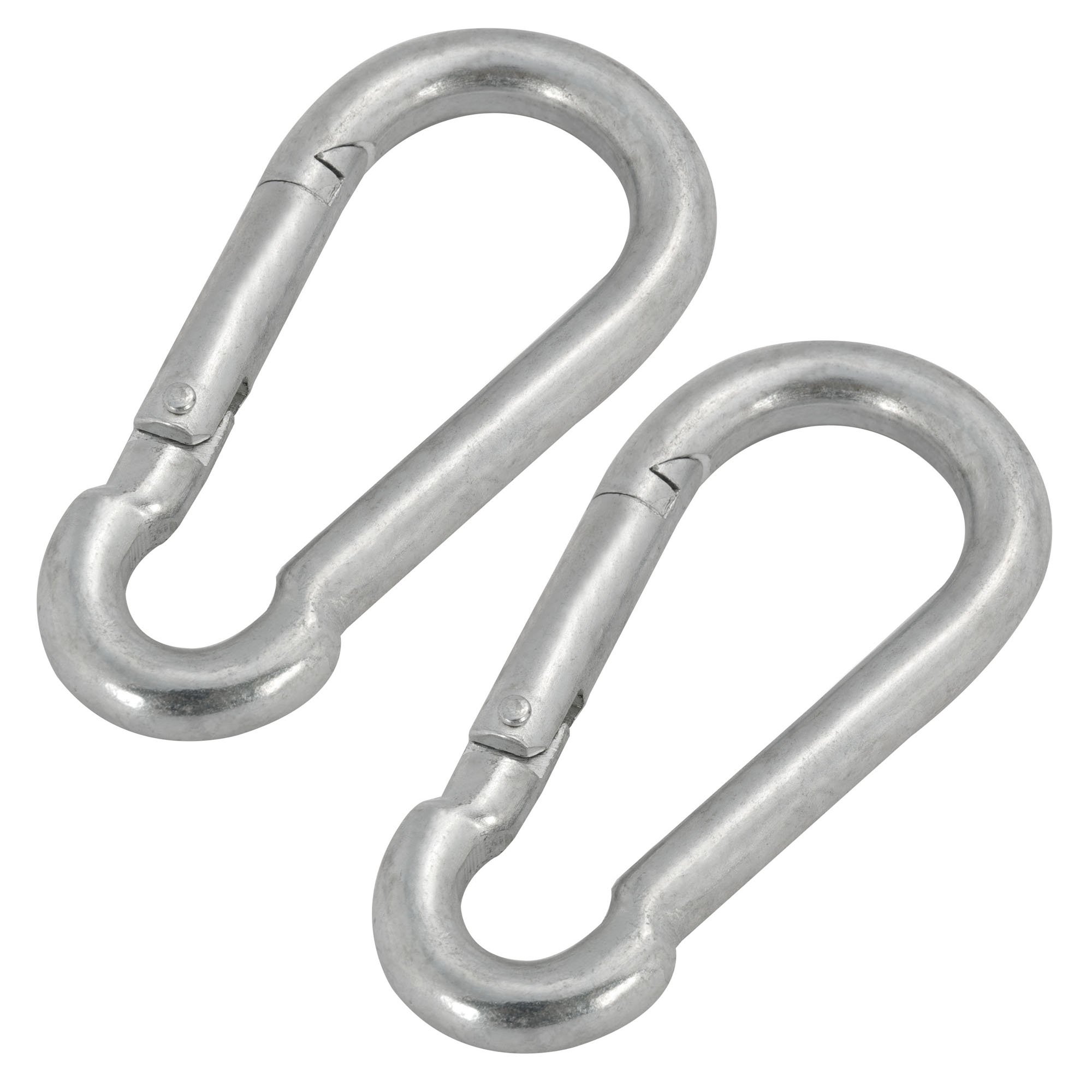 TRIXES 2 X Large 100mm Steel Carabiner Hook Clasps Spring Snap Clip