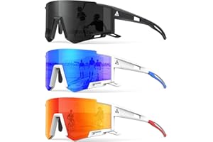 Kids Sunglasses Youth Baseball Sun Glasses Lightweight UV400 Sports Cycling Shades for Boys Girls 3PACK