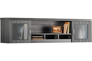 SAFCO Mayline AWG72LGS Aberdeen Hutch Cabinet, Wall Mount, 72" W, Gray Steel Tf