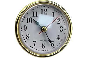 Clock Hands, Clock Insert, 2.56 Inch (65 mm) Quartz Movement Replacement, Elegant Modern Round Silent Tableclock Inserts for 