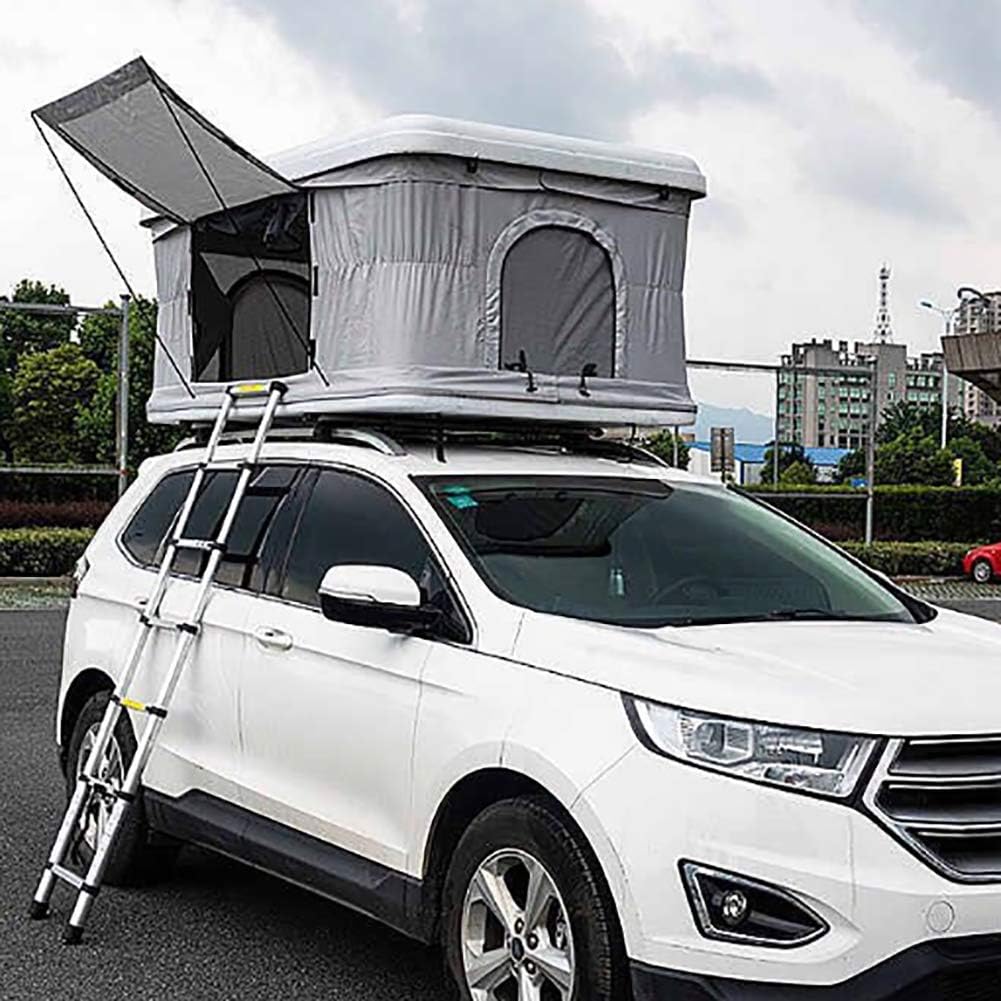 Car Roof Tent Automotive Rooftop Tent for 2-3 Adults, with Extension Ladder and LED Light