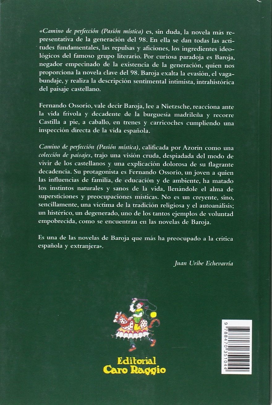 Camino De Perfeccion Pasion M Stica Baroja Pio Amazon Es Libros