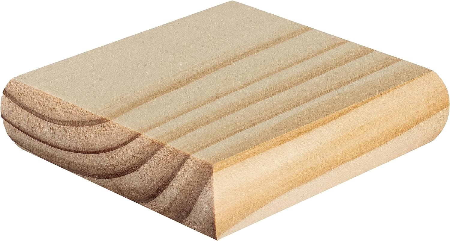 Cambridge Clear Pine Flat Newel Cap 102x102x27mm, Full Stair Newel Post Flat Cap 82mm, Recessed to Suit a 82mm x 82mm Newel