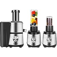 POTANE Multifunctional Juicer Machine, 3 IN 1 Centrifugal Juicer, Personal Blender, Coffee Grinder, EMGEL 8830 Motor…