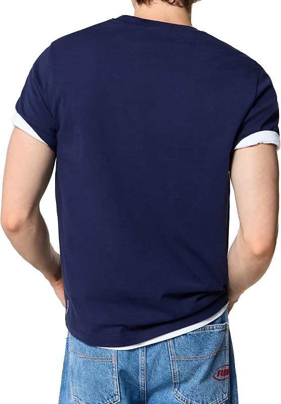 Herren Team Logo Tee T-Shirt, Blau (Navy), M