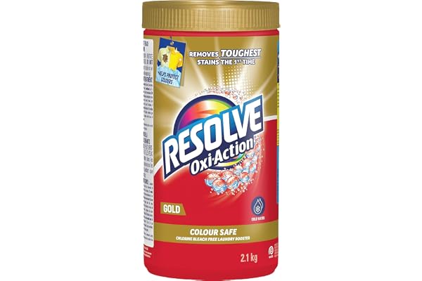 Resolve Gold Oxi-Action Clothing Stain Remover Powder 2.1kg – Colour Safe Formula – Laundry Powder for Removing Grass, Wine,