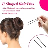 MORGLES Hair Donuts for Buns 4pcs Set with 10 Bobby Pins Brown view 7