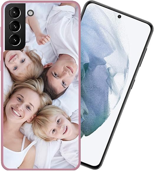 Amazon Com Custom Phone Case For Galaxy S21 Ultra 5g Customized Photo Case Personalized Picture Shockproof Silicone Case Soft Candy Cases Birthday Styletify Protective Phone Cover Pink
