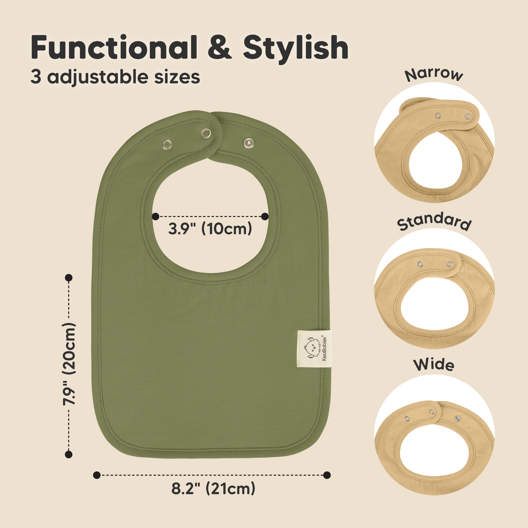 KeaBabies 8-Pack Organic Baby Bibs for Boys, Girls - Super Absorbent Cotton Drool Bibs for Baby Girl & Boy, Teething Toddler, Drooling Newborn, Ultra Soft & Machine Washable (Cruise)