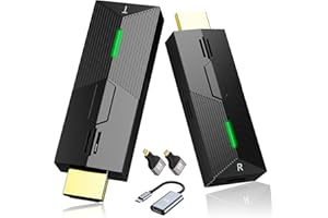 ELALIGHT Wireless HDMI Transmitter and Receiver, Plug & Play 4K Decording, Portable 2.4G/5G Wireless HDMI Extender Kit for Streaming Video and Audio to Monitor from Laptop/PC/TV Box/Projector (30M)