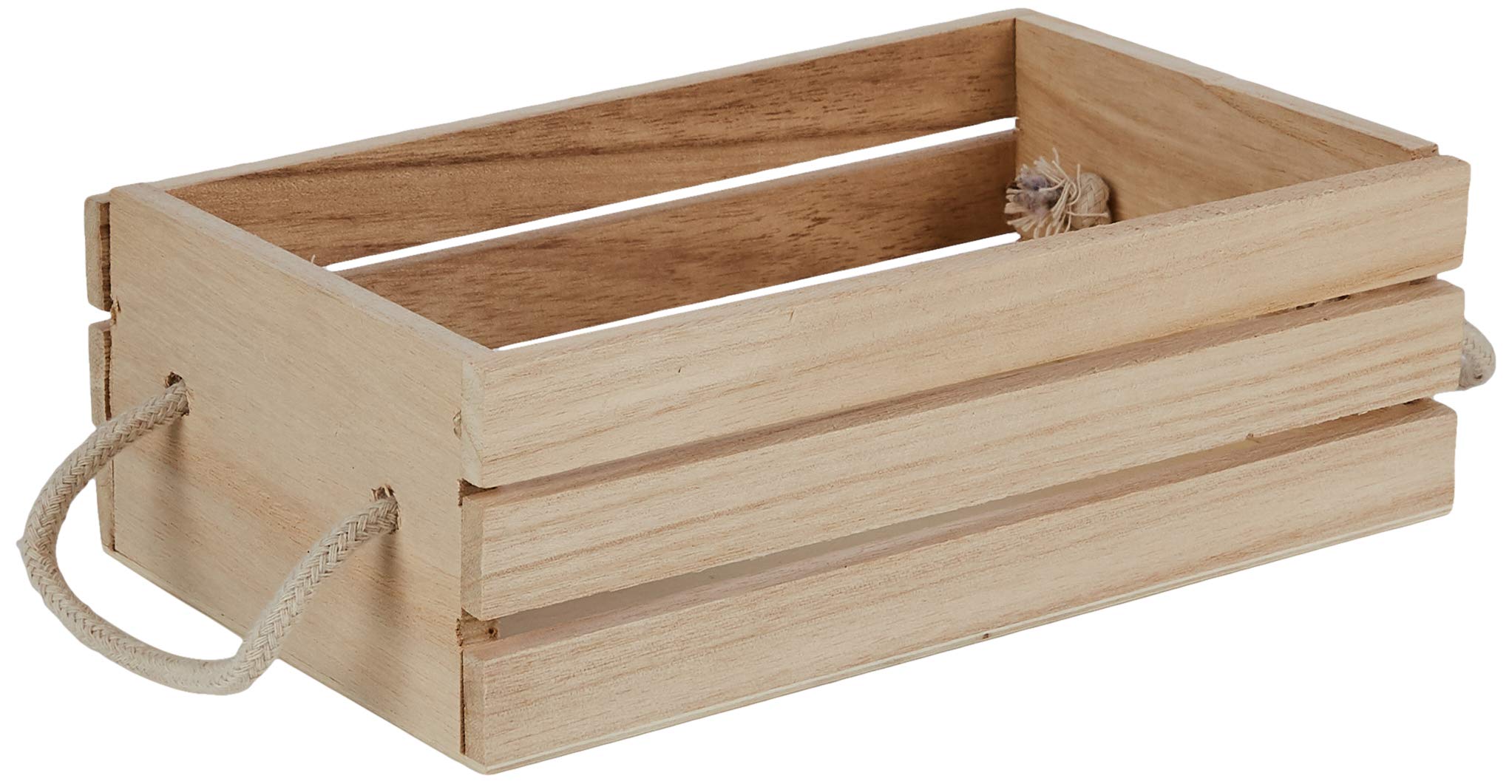 Wooden Box with Cord Handle 18 x 10 x 5.5 cm