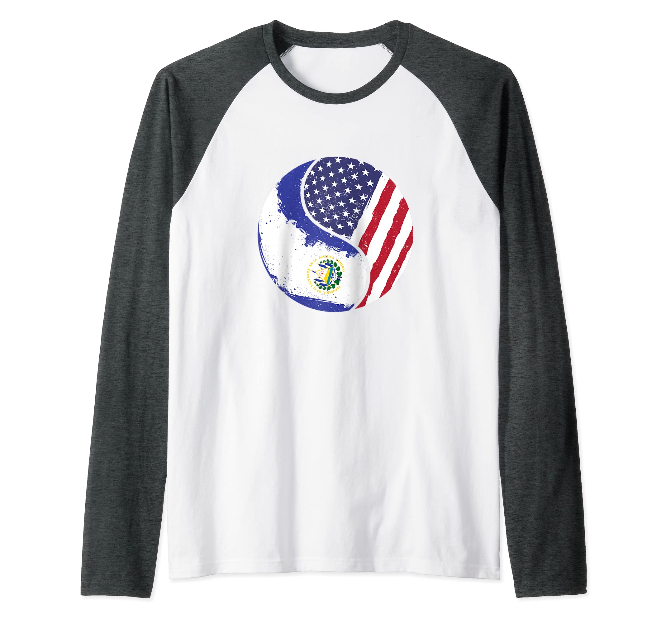 Foreigner Immigrant - USA United States El Salvador Raglan Baseball Tee