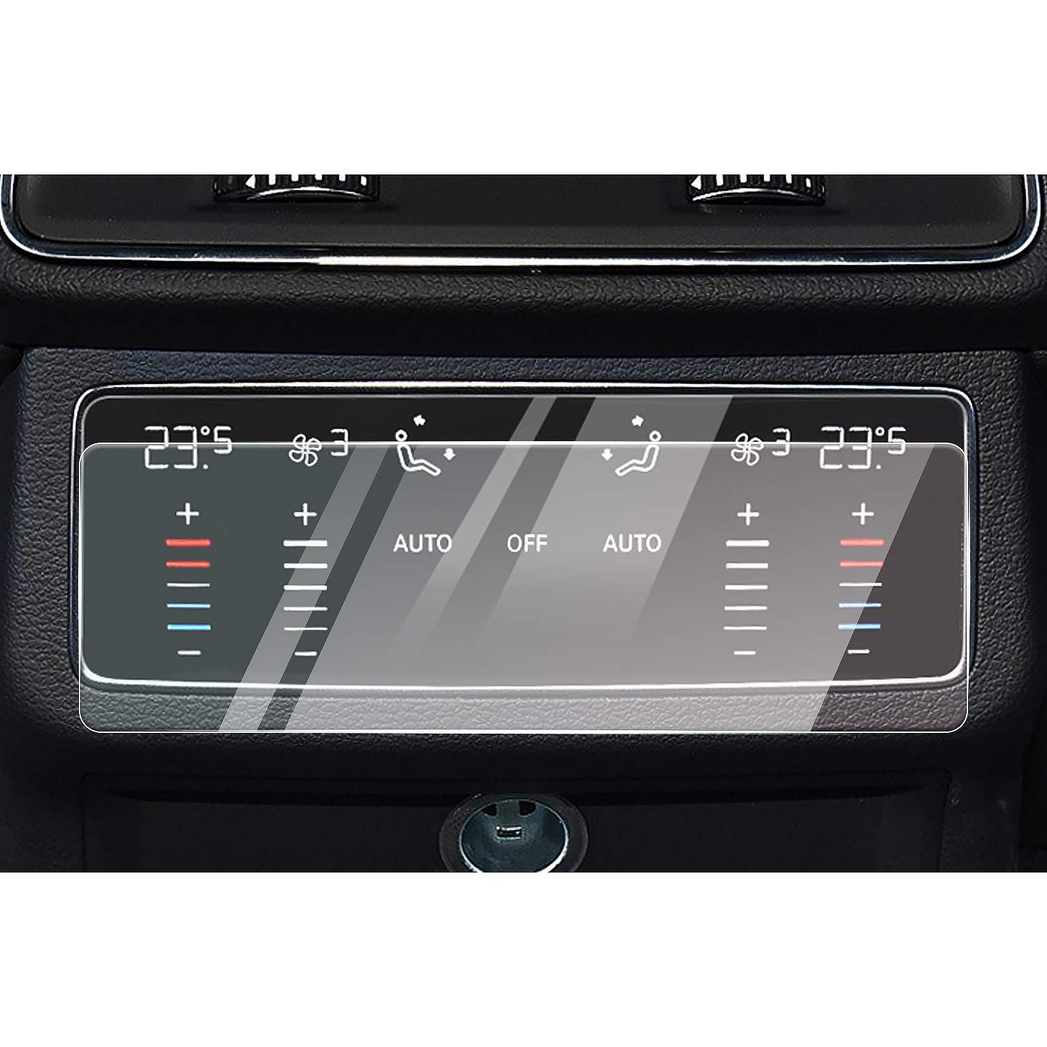 CDEFG for Audi A6 A7 Q8 2019 2020 Auto Navigation Screen Protector 9H Anti Scratch HD Clarity Tempered Glass Car GPS Protective Film (Rear A/C)