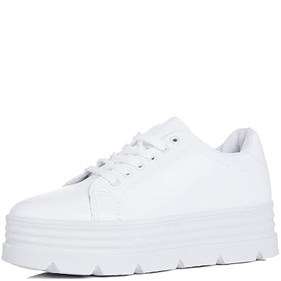 white platform sneakers cheap