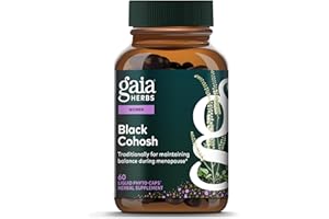 Gaia Herbs Black Cohosh - Menopause Support Supplement to Help Support Hormone Balance & Health for Women* - with Black Cohosh - 60 Vegan Liquid Phyto-Caps (60 Servings)