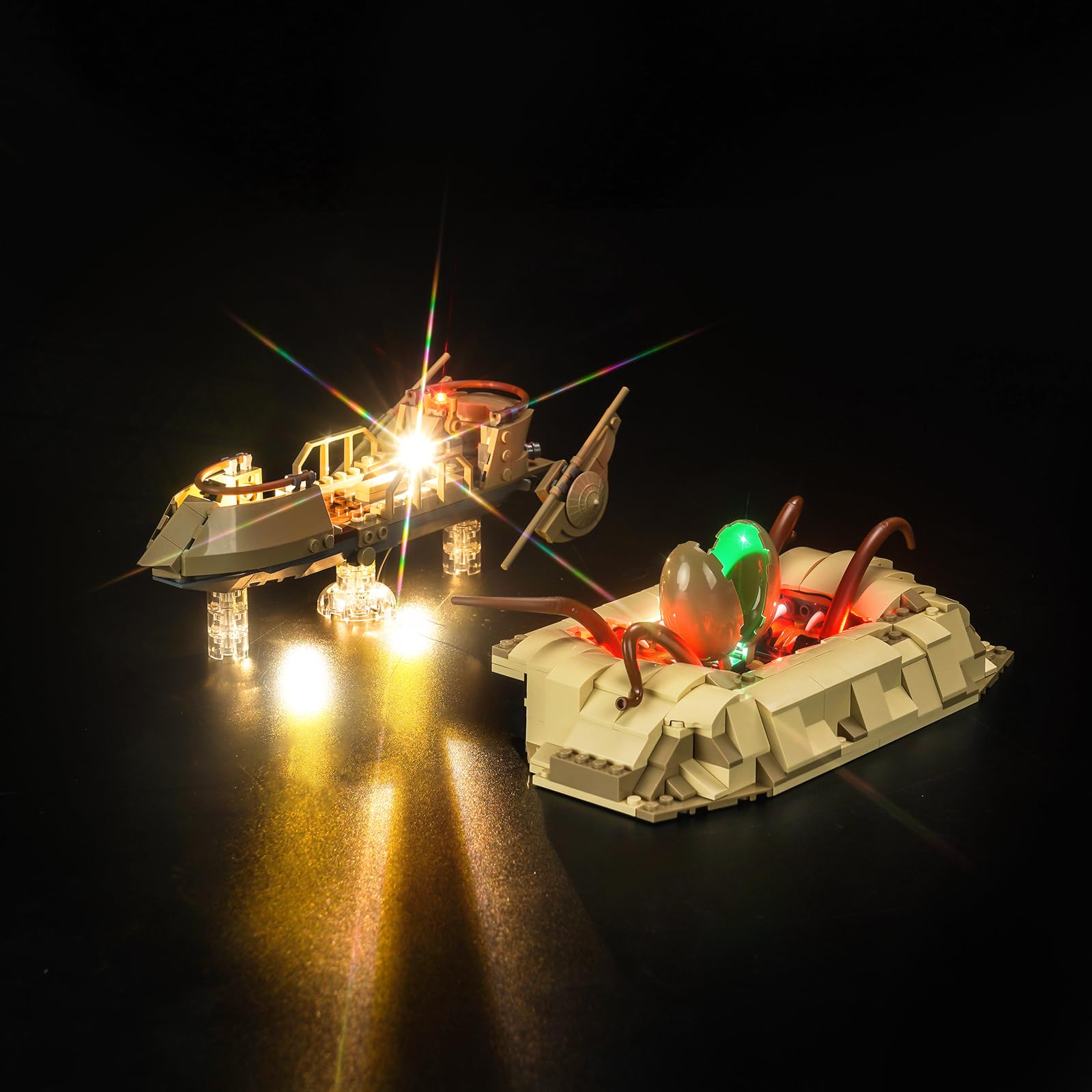 LocoLee Light Kit Compatible with Lego 75396 Light, Lighting Set Compatible with Lego 75396 Desert Skiff & Sarlacc Pit Set - Not Include Models, Just Light Kit — image 1